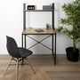 Voir la diapositive 5 : Paris Prix Bureau & Étagère  Stan  145cm Naturel & Noir