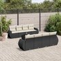 Voir la diapositive 1 : VIDAXL Salon de jardin 9 pcs avec coussins noir resine tressee