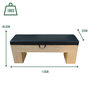 Voir la diapositive 3 : SOKKER Banc Bois avec rangement 113 x 32 cm avec coussin - Deluxe