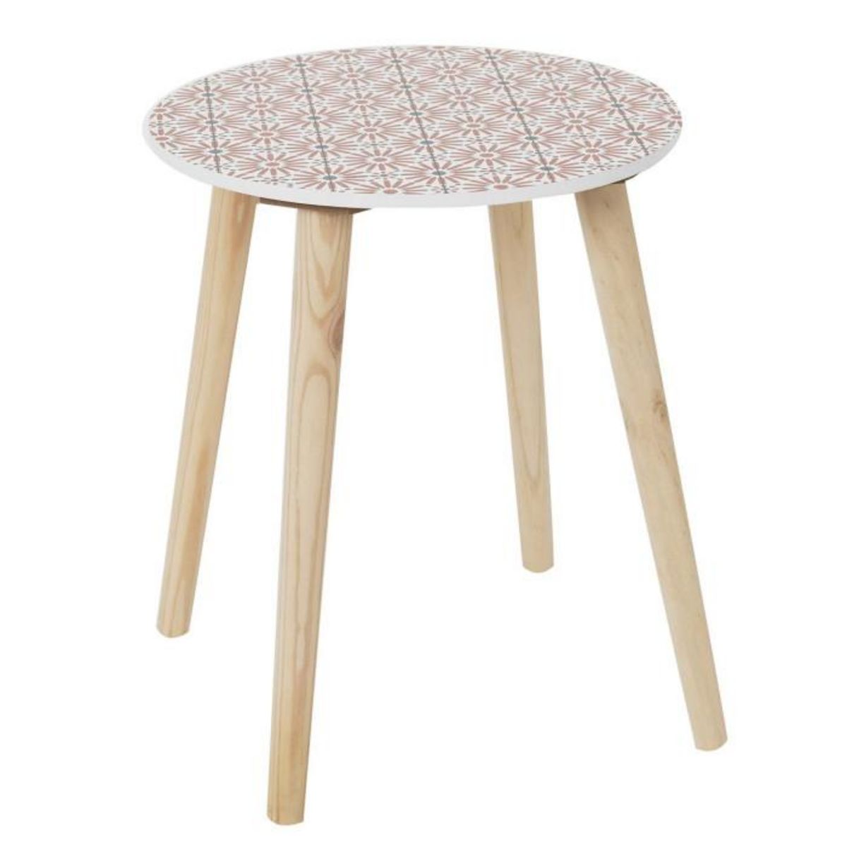 Paris Prix Lot de 2 Tables Gigognes  Patio  48cm Rouge & Noir