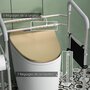 Voir la diapositive 5 : HOMCOM Cadre de sécurité de toilettes - cadre de toilettes réglable - barres d'appui rembourrées pour toilettes - alu. EVA gris