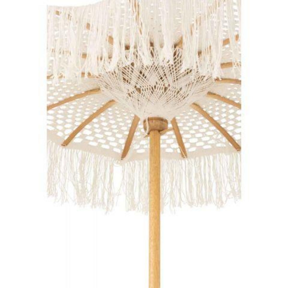 Paris Prix Parasol Déco sur Pied  Macramé  95cm Blanc