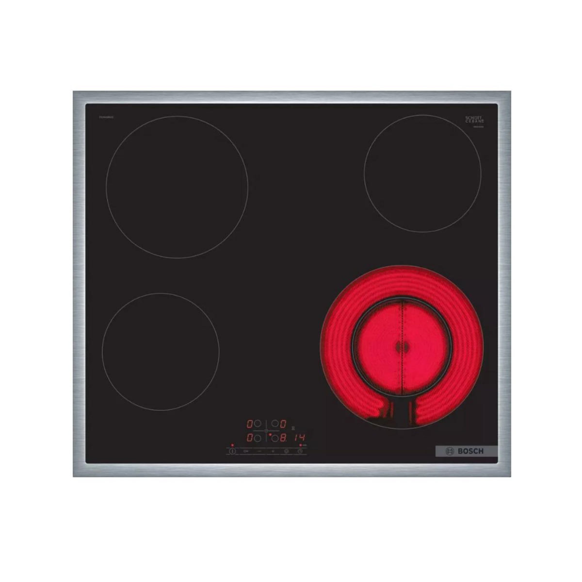 BOSCH Table de cuisson vitrocéramique 60cm 3 feux 6600kw - PKF645BB2E