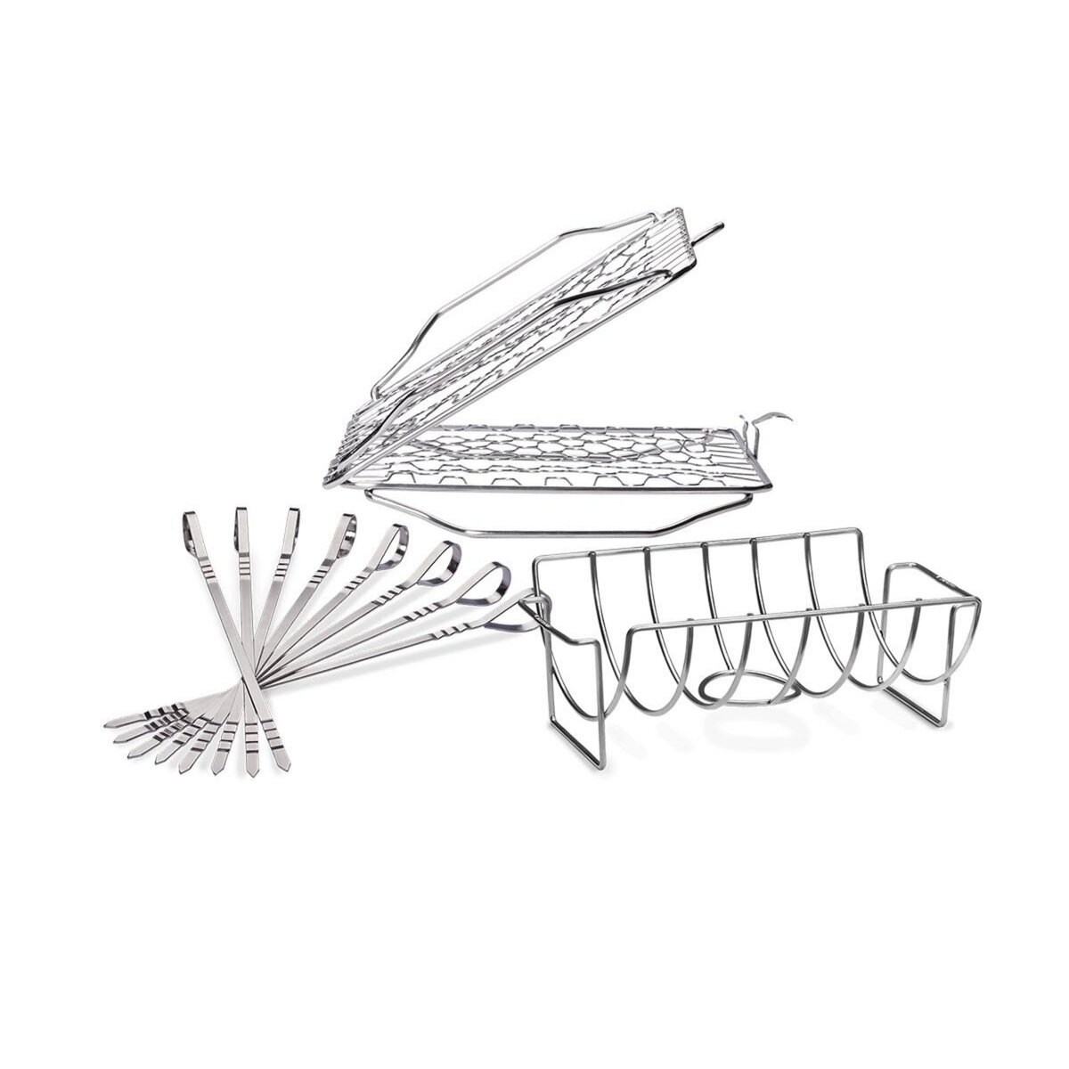 NAPOLEON Kit du chef Expert (8 brochettes, support ribs et grille pour légumes et poissons) - Napoleon