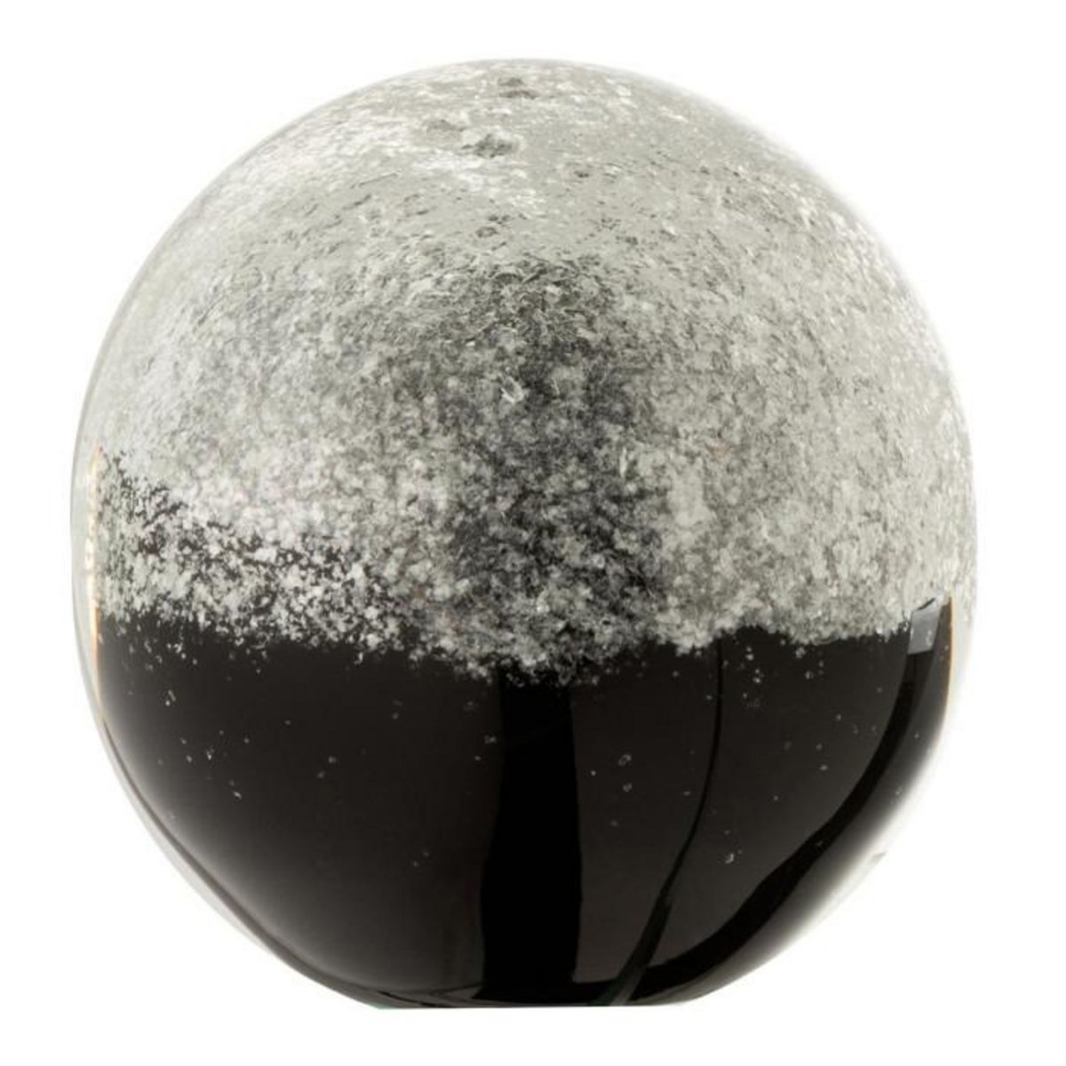 Paris Prix Presse-Papier en Verre  Couches  9cm Noir & Argent