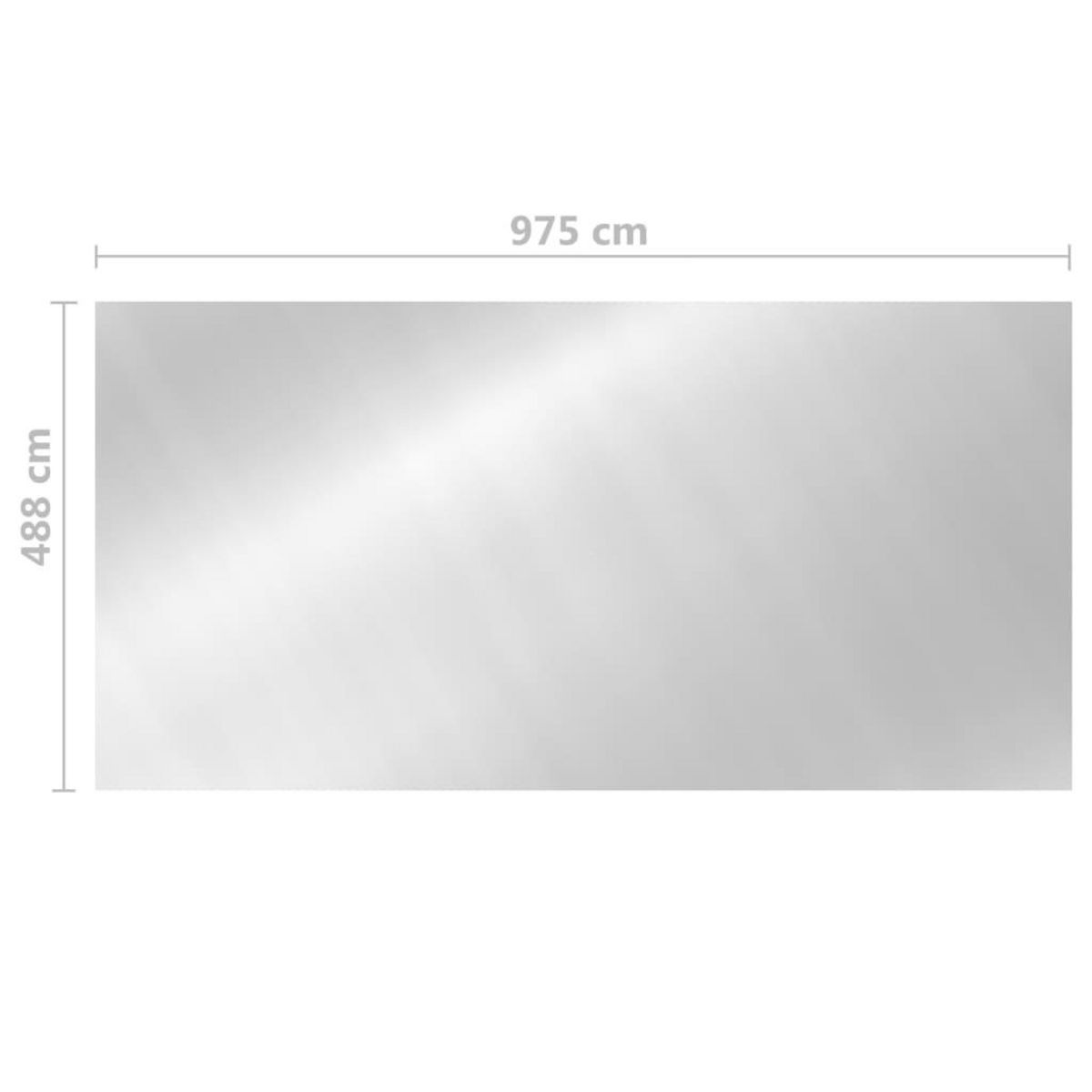 VIDAXL Couverture de piscine Argente 975x488 cm PE