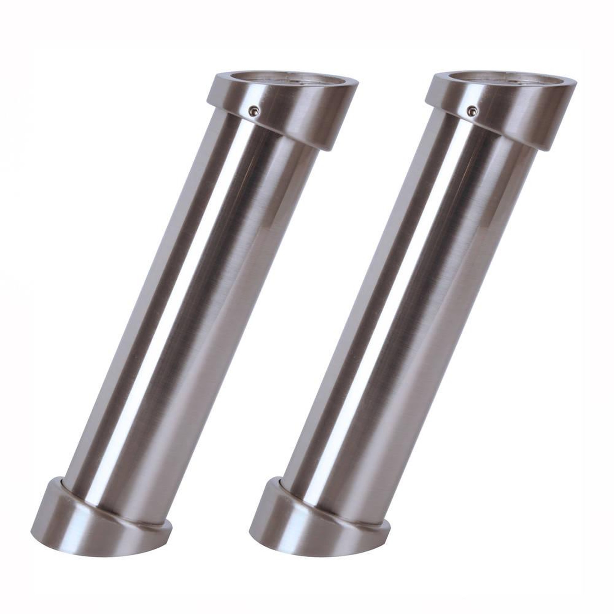 CENTRALE BRICO Support de snack LUX en aluminium finition inox brossé lot de 2