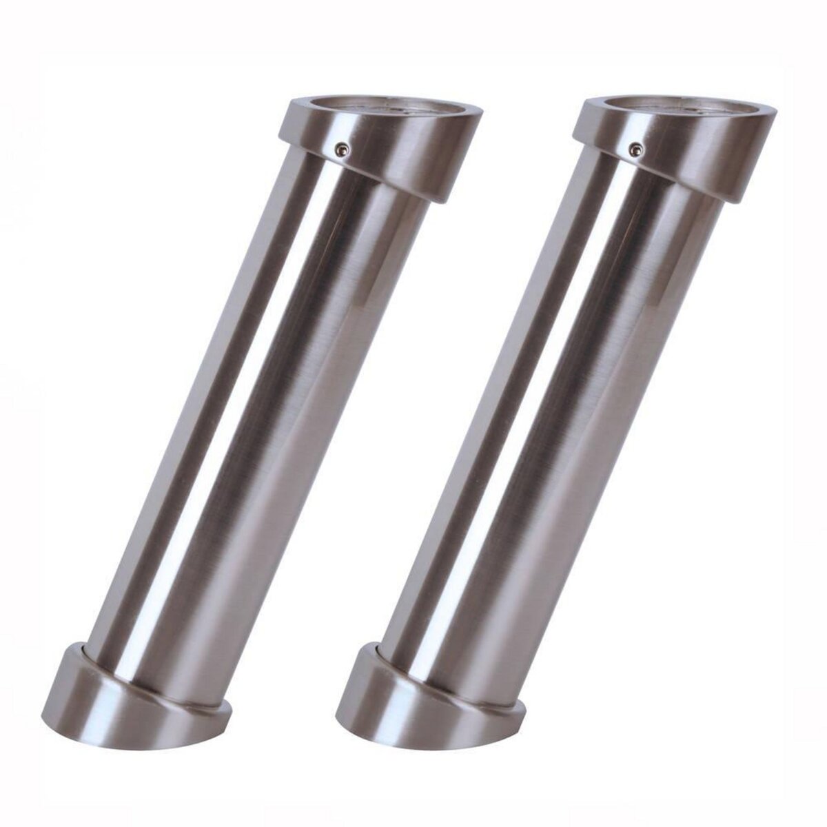 CENTRALE BRICO Support de snack LUX en aluminium finition inox brossé lot de 2