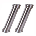 CENTRALE BRICO Support de snack LUX en aluminium finition inox brossé lot de 2