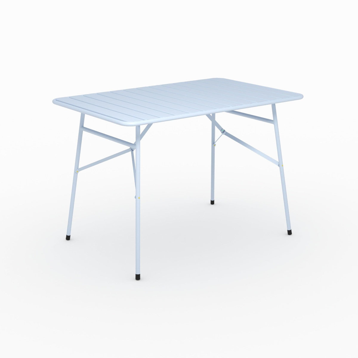 Rendez vous déco Table de jardin en metal bleu pastel 4 personnes-Yumi