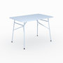 Voir la diapositive 1 : Rendez vous déco Table de jardin en metal bleu pastel 4 personnes-Yumi