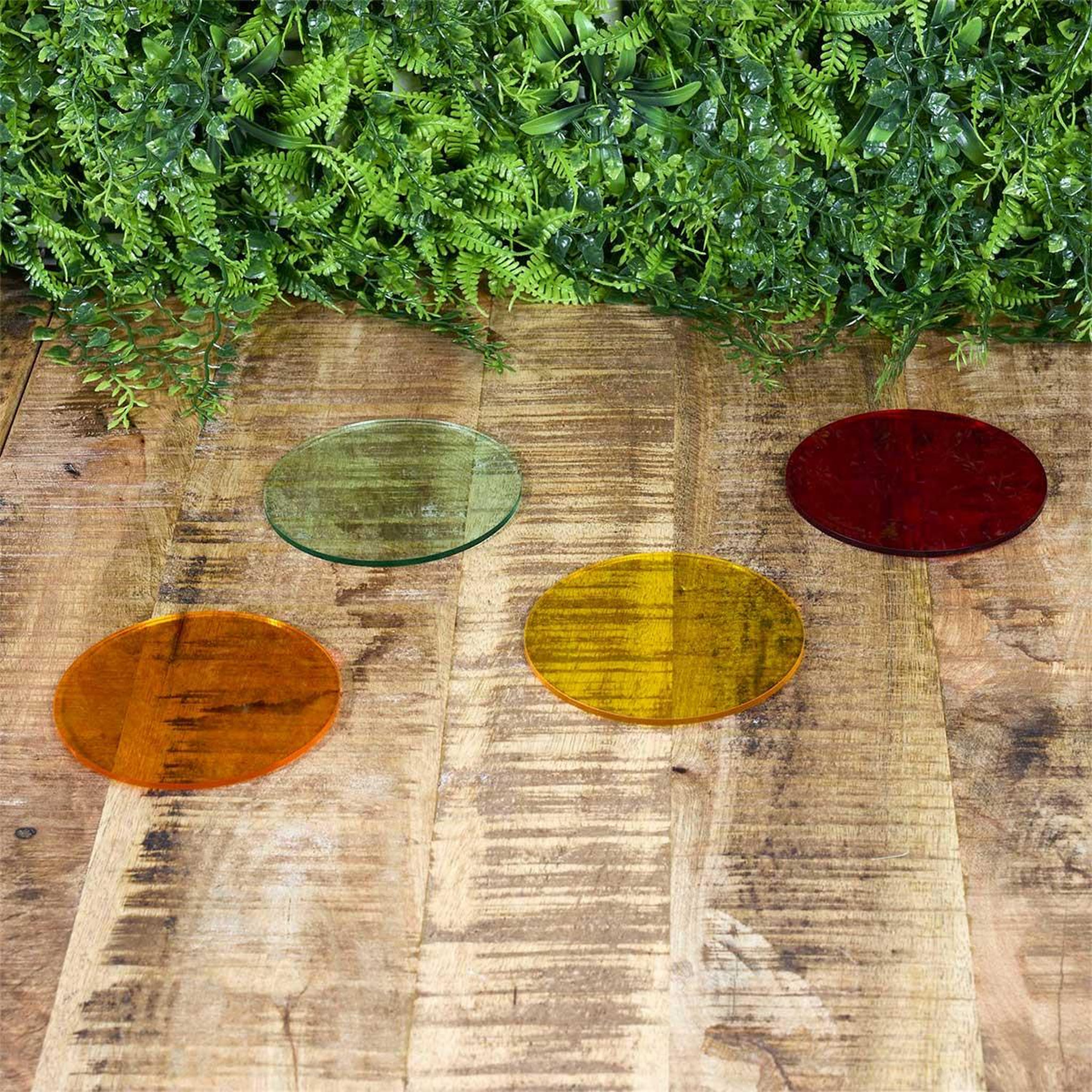 Voir la diapositive 3 : The Home Deco Factory Lot de 4 dessous de verre  colores  10cm multicolore
