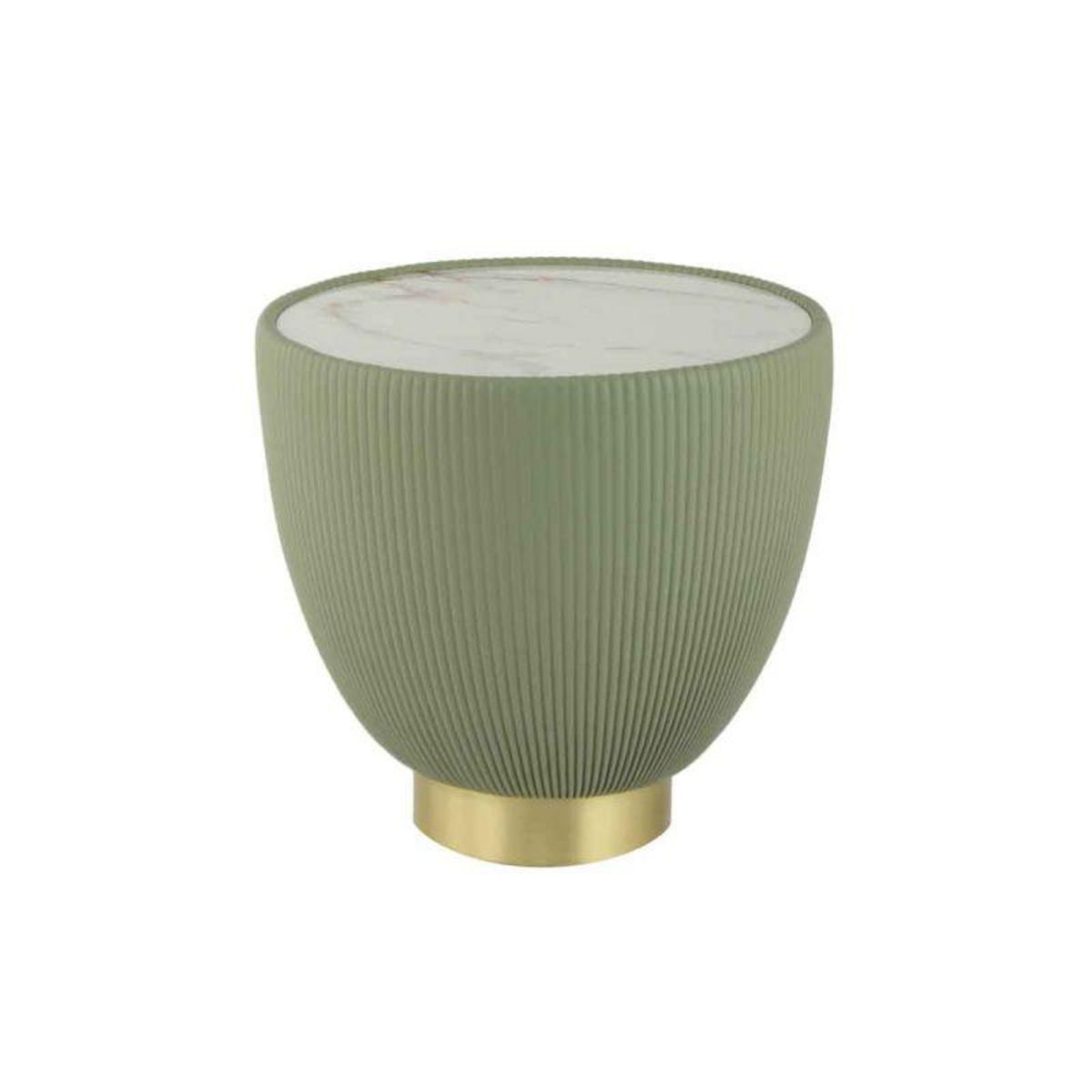Paris Prix Table d'Appoint Design  Jokai  47cm Vert & Or
