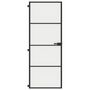 Voir la diapositive 3 : VIDAXL Porte interieure mince noir 76x201,5 cm verre trempe aluminium