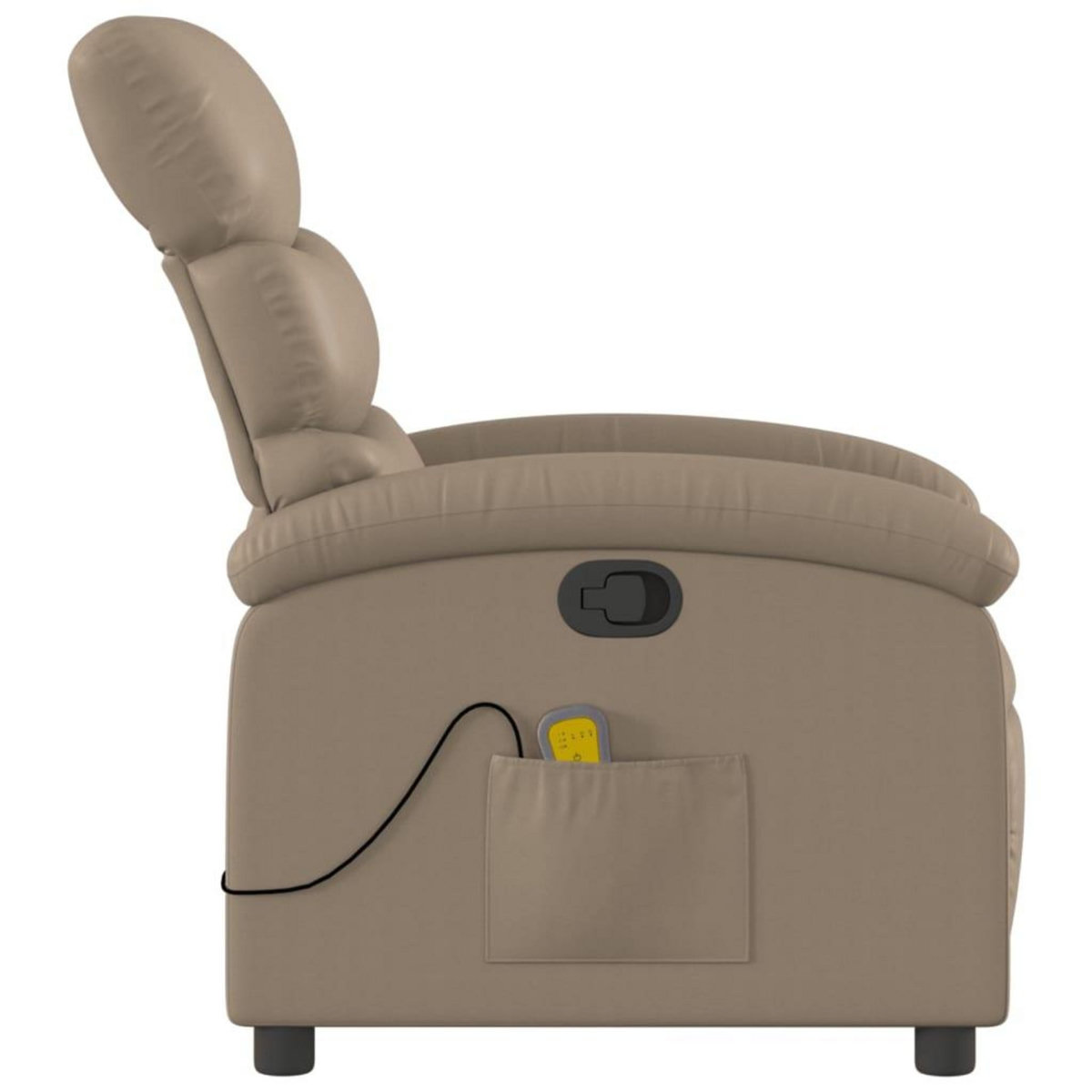 VIDAXL Fauteuil de massage inclinable Cappuccino Similicuir