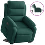 Voir la diapositive 2 : VIDAXL Fauteuil inclinable electrique vert fonce velours