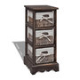 Voir la diapositive 1 : VIDAXL Etagere de rangement Bois Marron 3 paniers en tissage