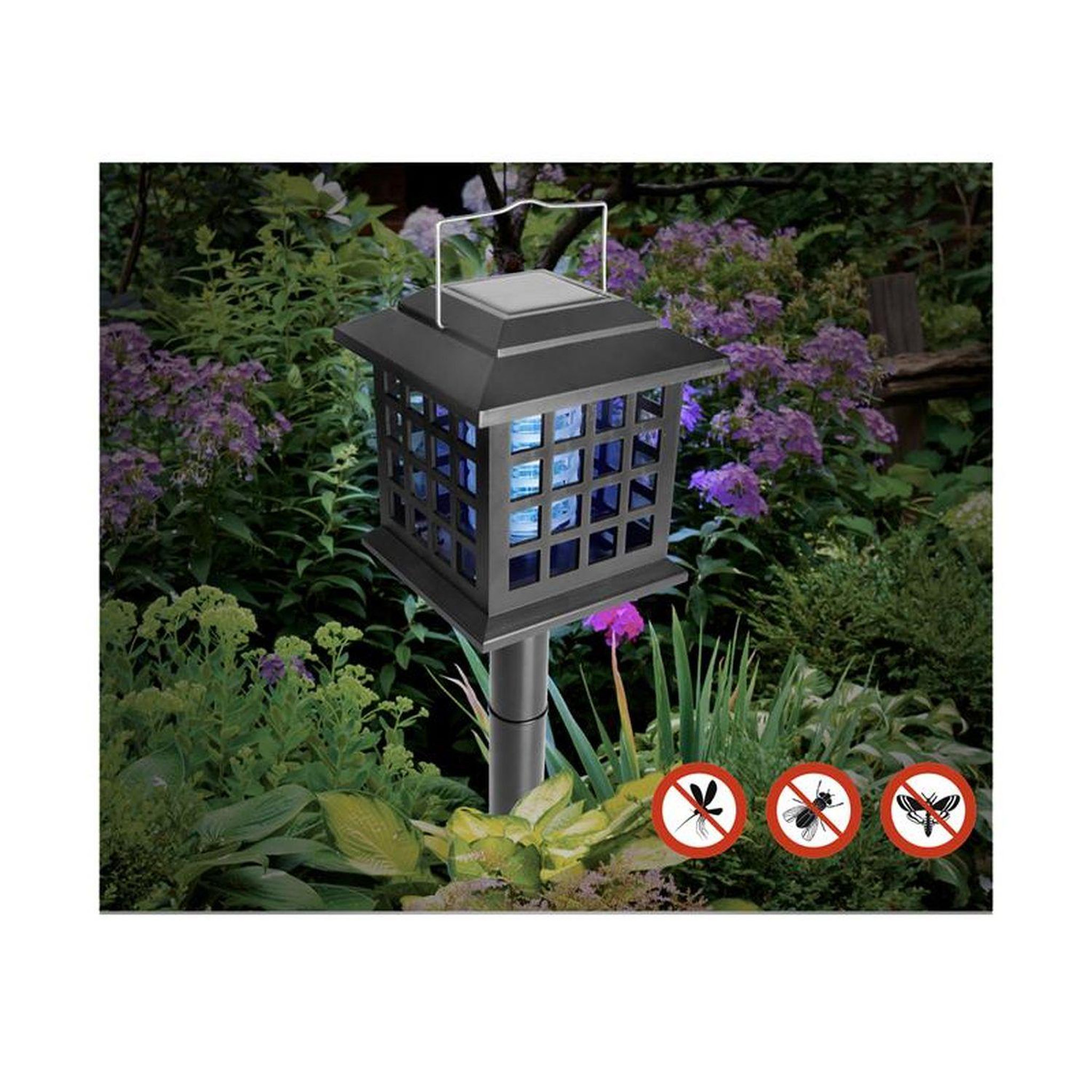 Voir la diapositive 4 : TOILINUX Lot de 2 Lampes LED solaires à planter - Anti-moustique - Noir