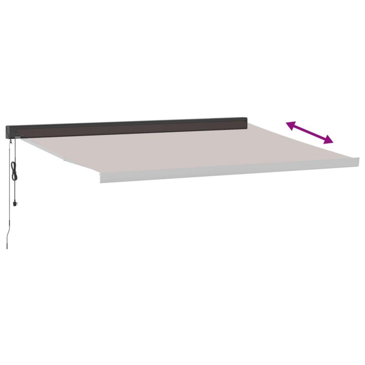 VIDAXL Auvent retractable automatique marron 450x300 cm