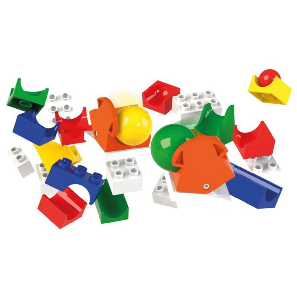 HUBELINO Hubelino Knikkerbaan Refill set Wissel, 43dlg.