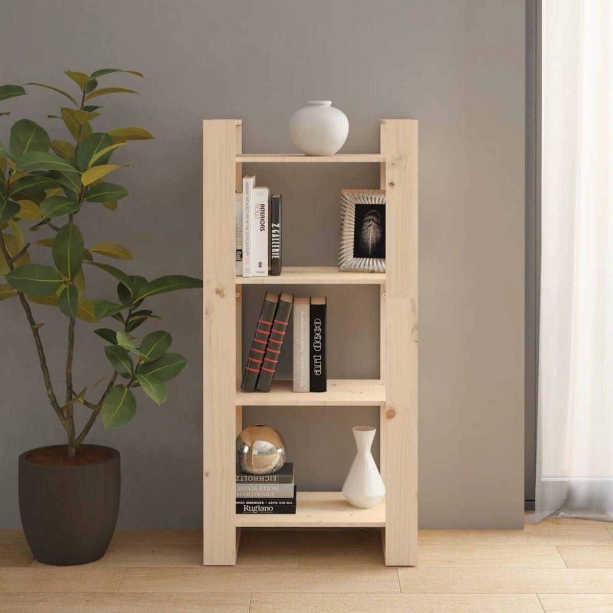 VIDAXL Bibliotheque/Separateur de piece 60x35x125 cm Bois massif