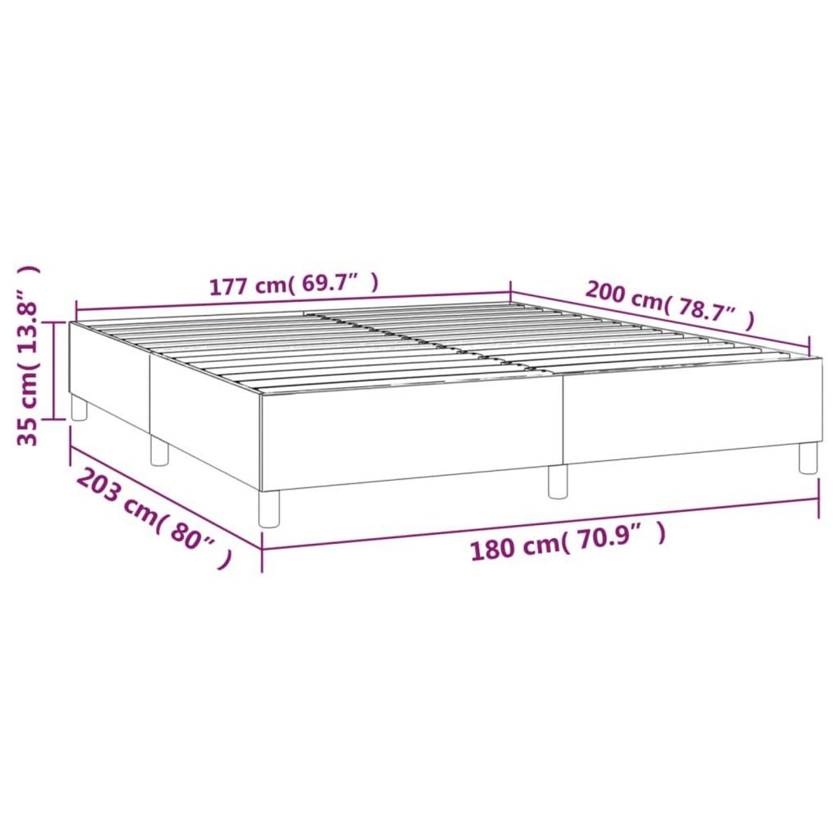 VIDAXL Cadre de lit sans matelas gris 180x200 cm similicuir