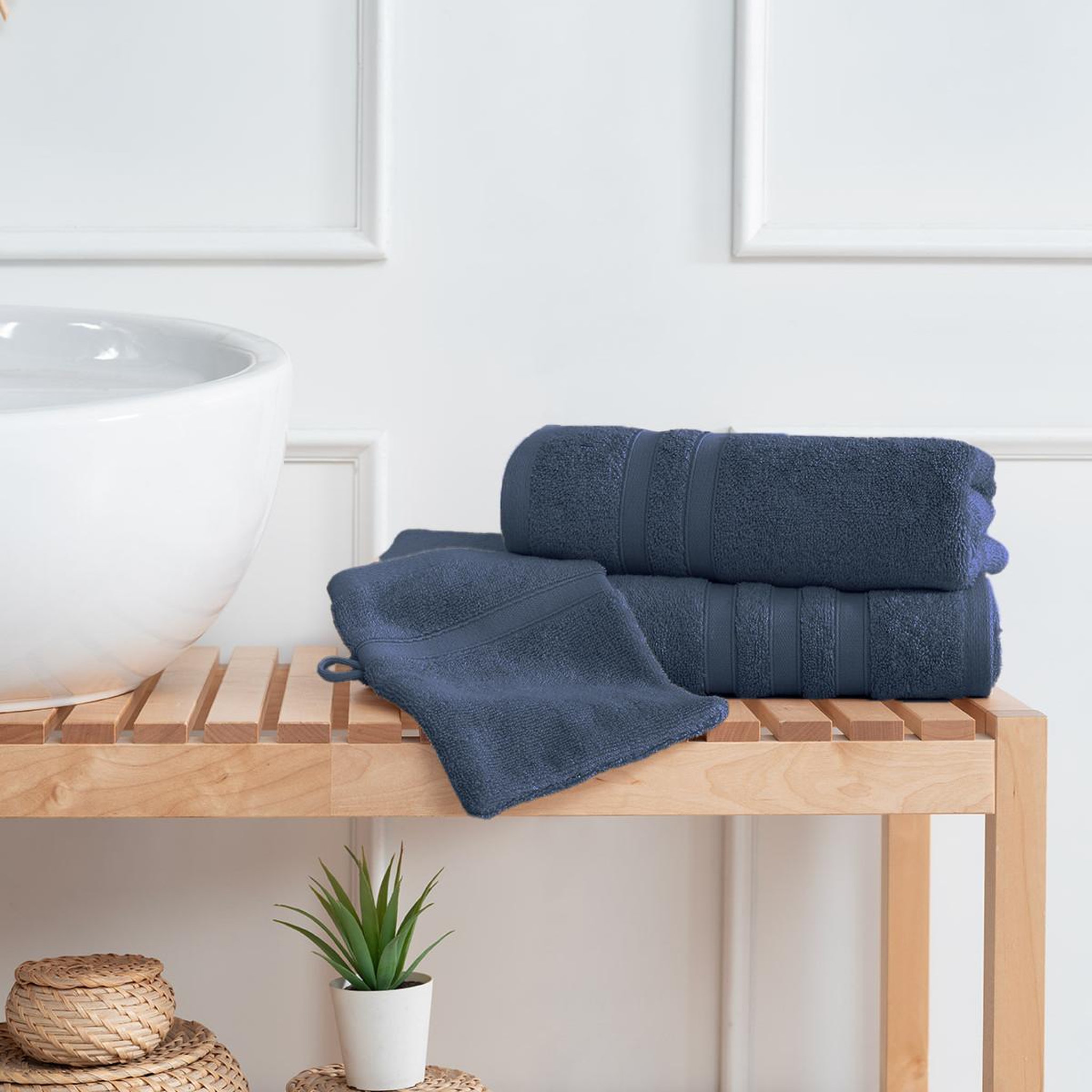 Voir la diapositive 6 : Sensei Maison Ensemble de bain 3 pièces 600 g/m² SENSILK