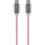 Voir la diapositive 2 : TNB Câble USB USB-C/USB-C 1.5m nylon rose