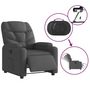 Voir la diapositive 5 : VIDAXL Fauteuil inclinable electrique Gris fonce Tissu