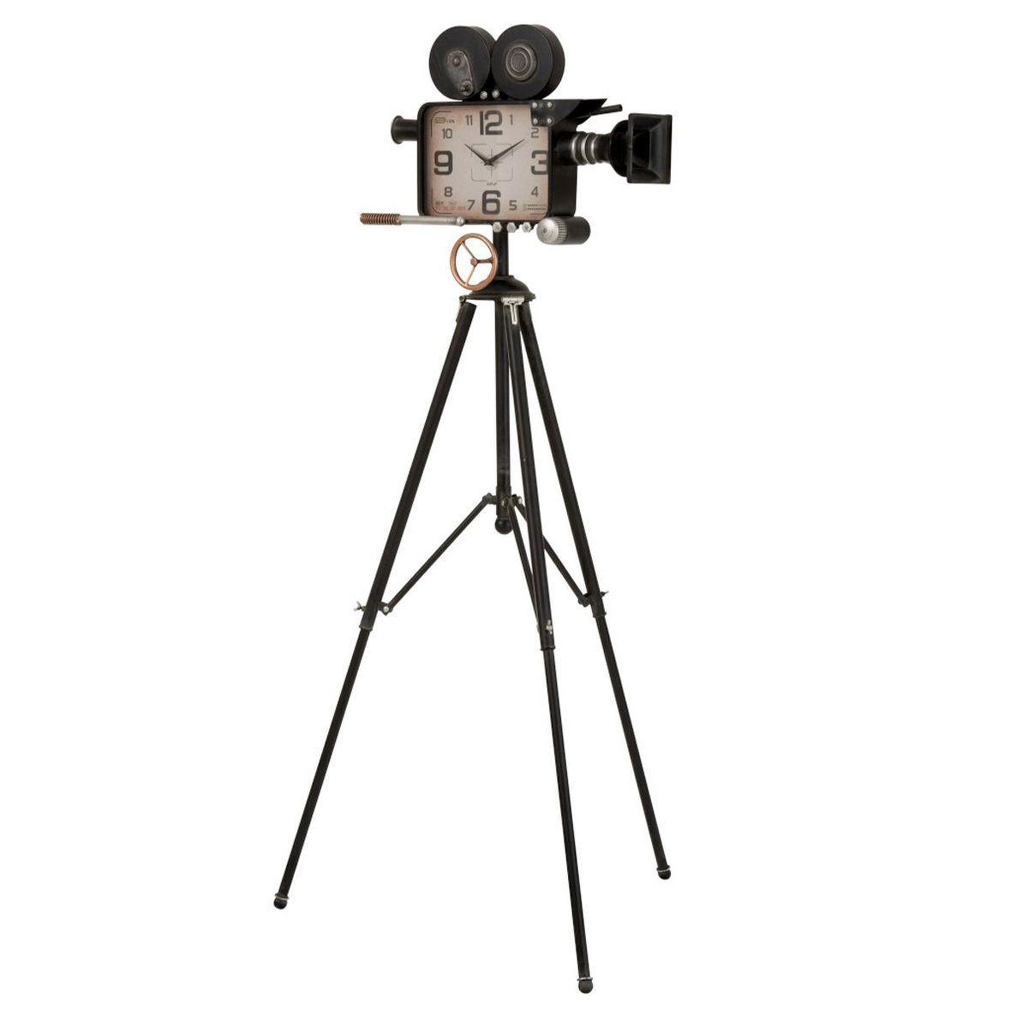 J-LINE Horloge design sur pied  camera  153cm noir