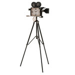 Paris Prix Horloge Design sur Pied  Camera  153cm Noir