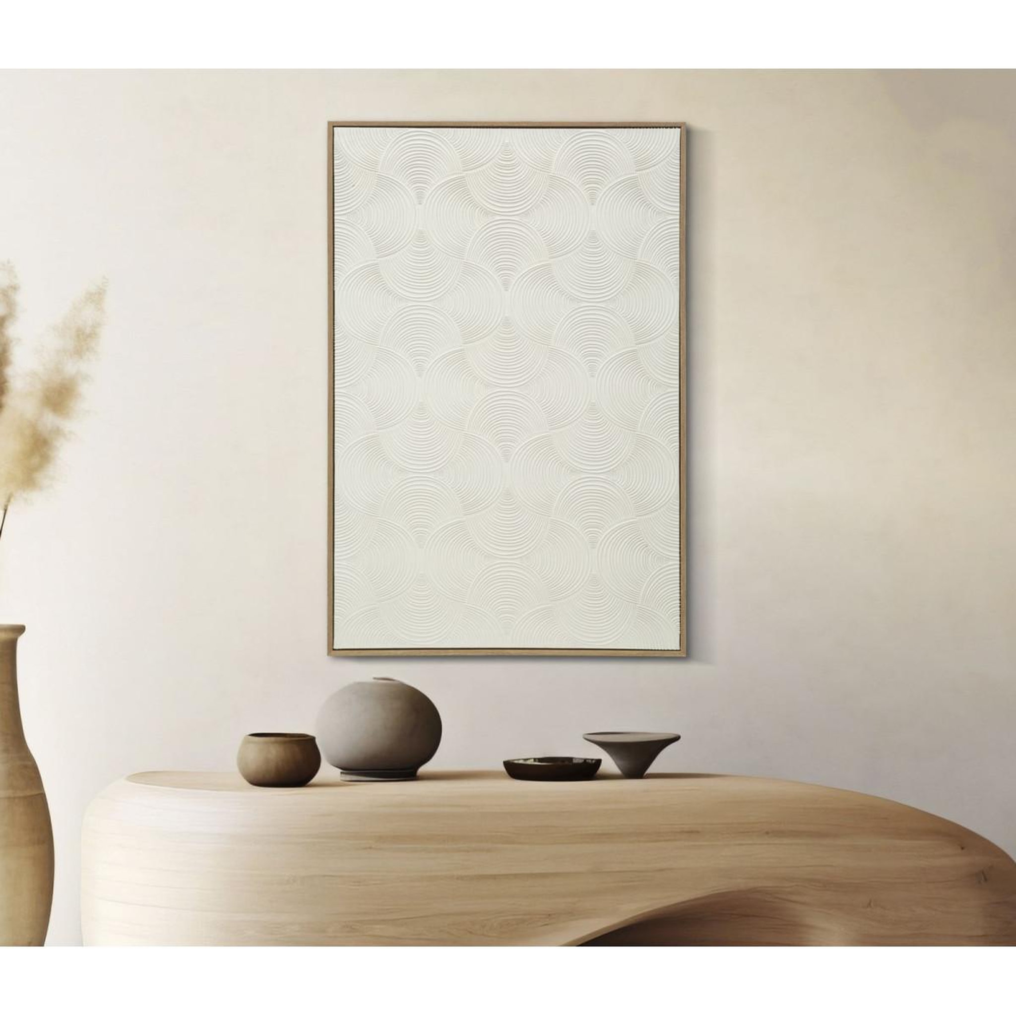 Voir la diapositive 5 : Paris Prix Tableau peinture  simplicity ii  80x120cm écru