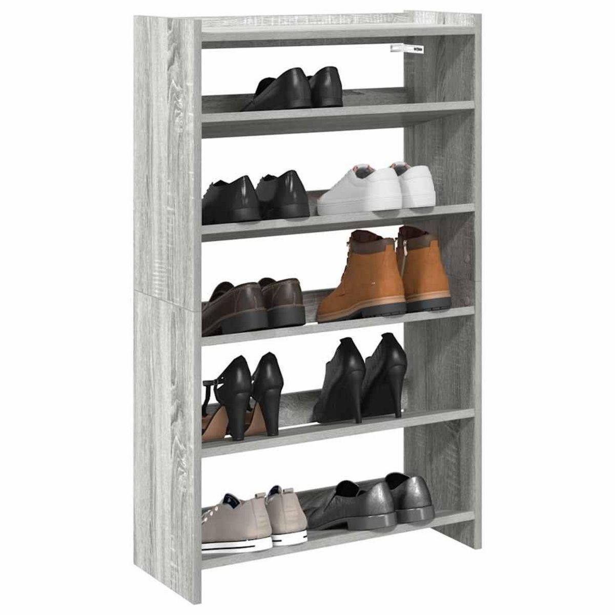 VIDAXL Etagere a chaussures sonoma gris 60x25x100 cm bois ingenierie