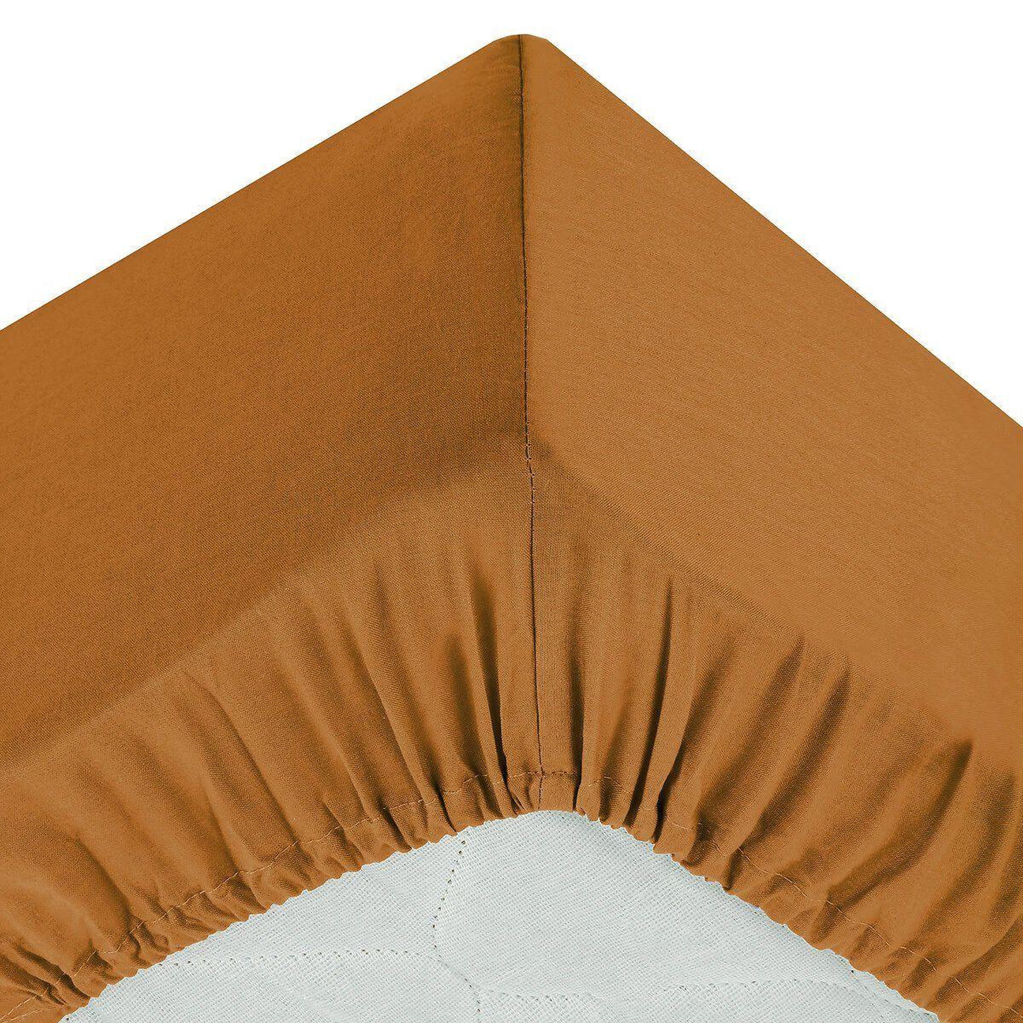 ATMOSPHERA Drap housse  intérieur  160x200cm jaune cumin