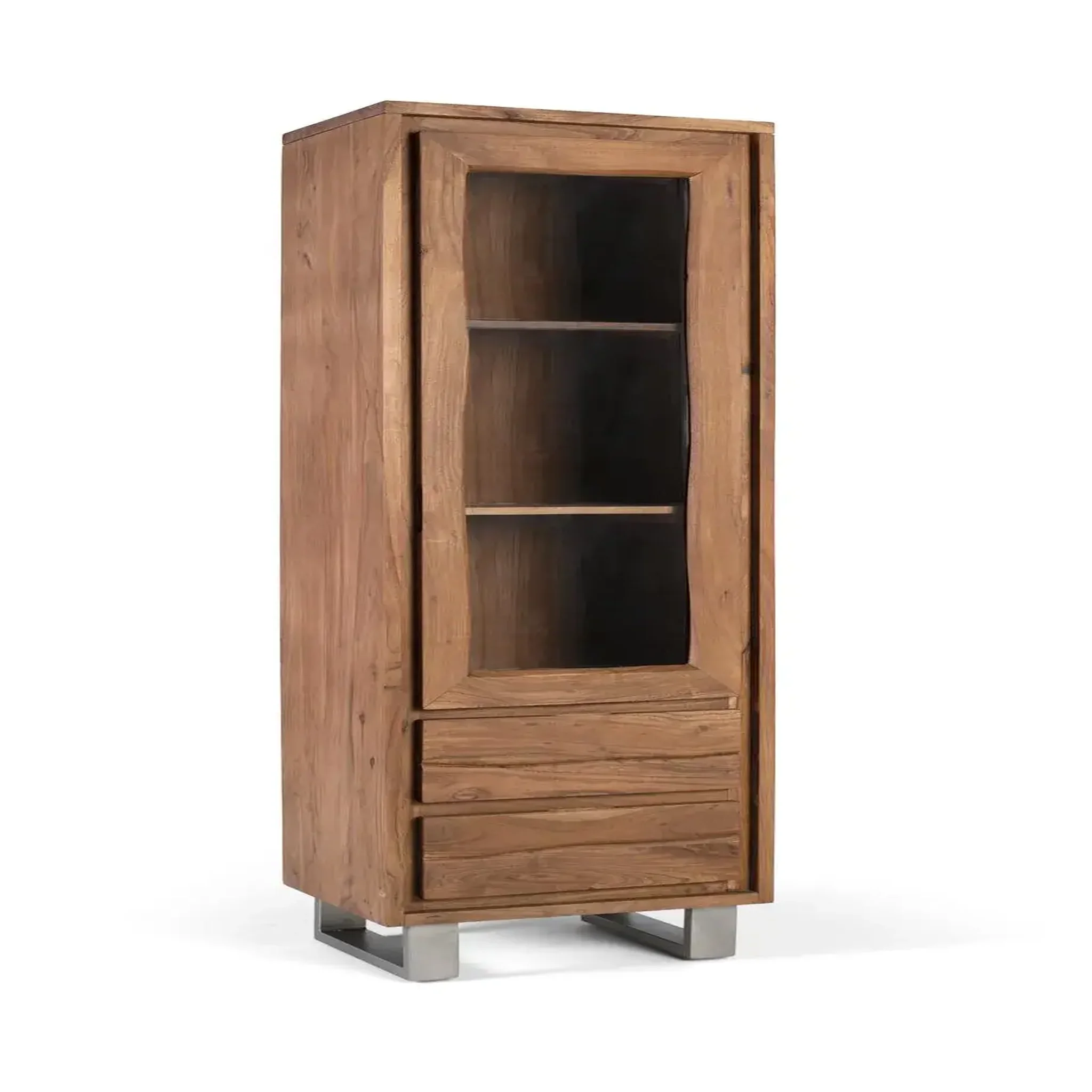 Voir la diapositive 2 : GINER Y COLOMER SL Vitrine en bois d'acacia 60 cm style rustique moderne