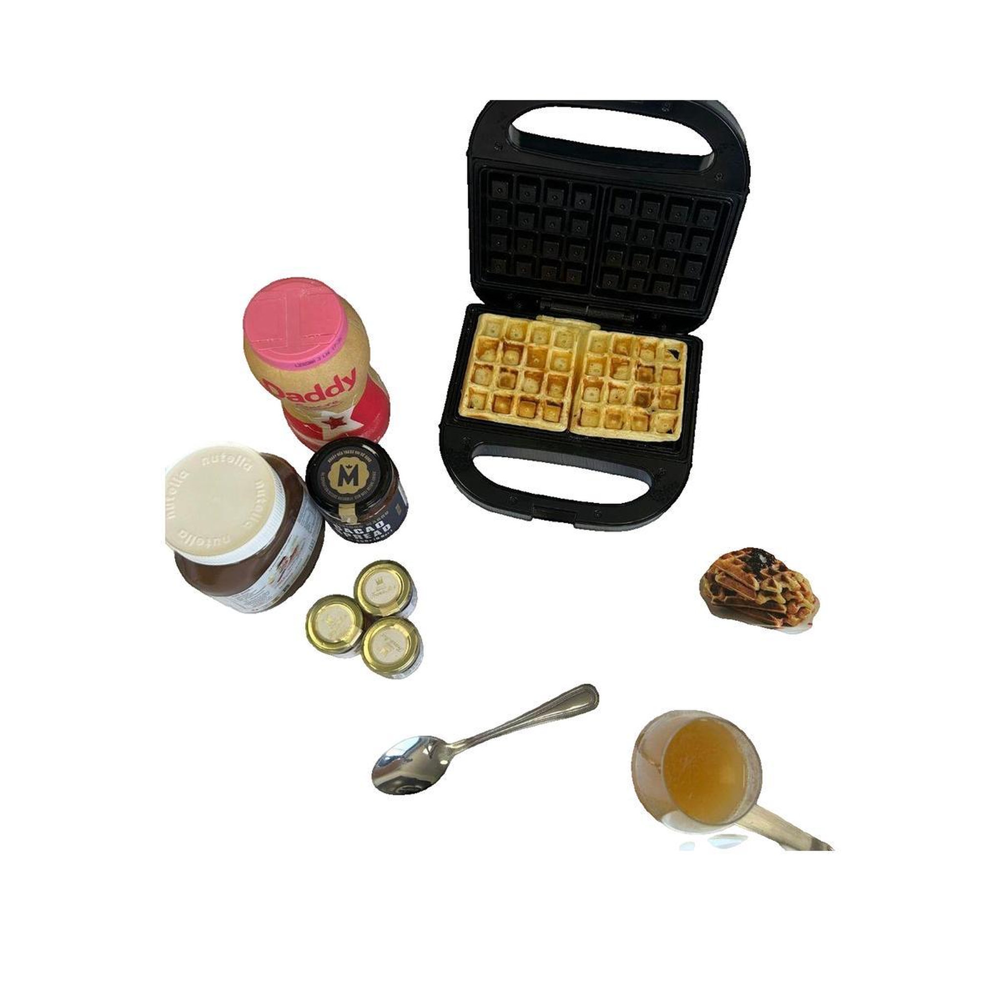 Voir la diapositive 3 : LITTLE BALANCE Gaufrier Little Balance Compact 750W Inox et Noir