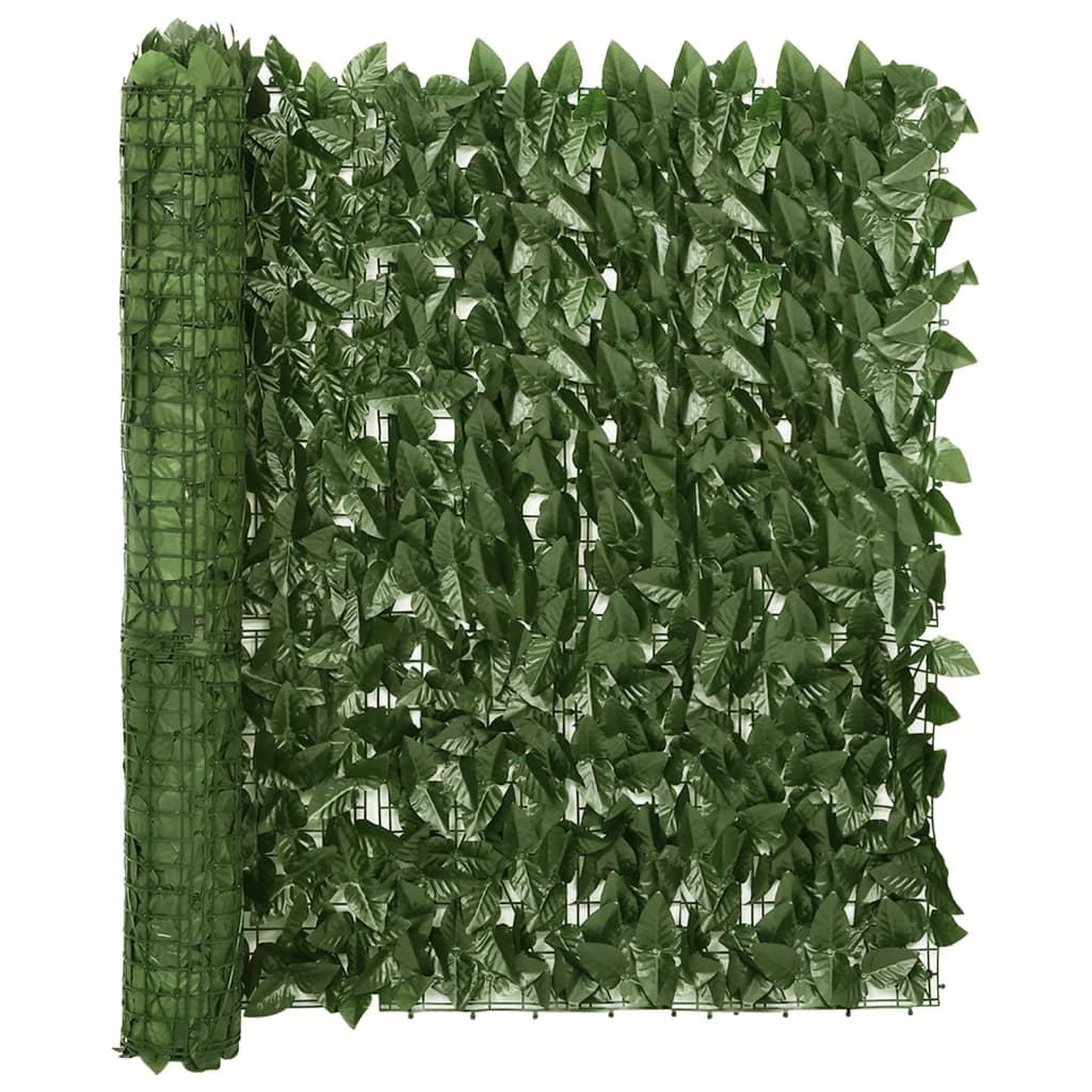 Voir la diapositive 2 : VIDAXL Ecran de balcon avec feuilles vert fonce 200x100 cm