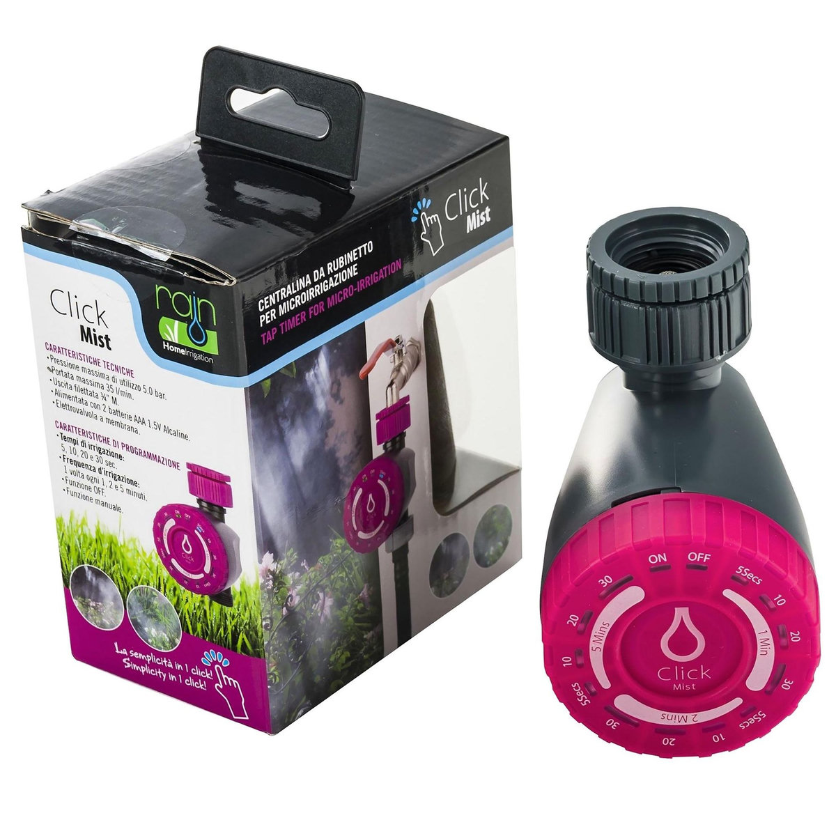 RAIN Programmateur pour brumisateur et de robinet pour micro irrigation