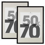 ATMOSPHERA Lot de 2 cadres photo EVA. Coloris disponibles : Noir, Beige