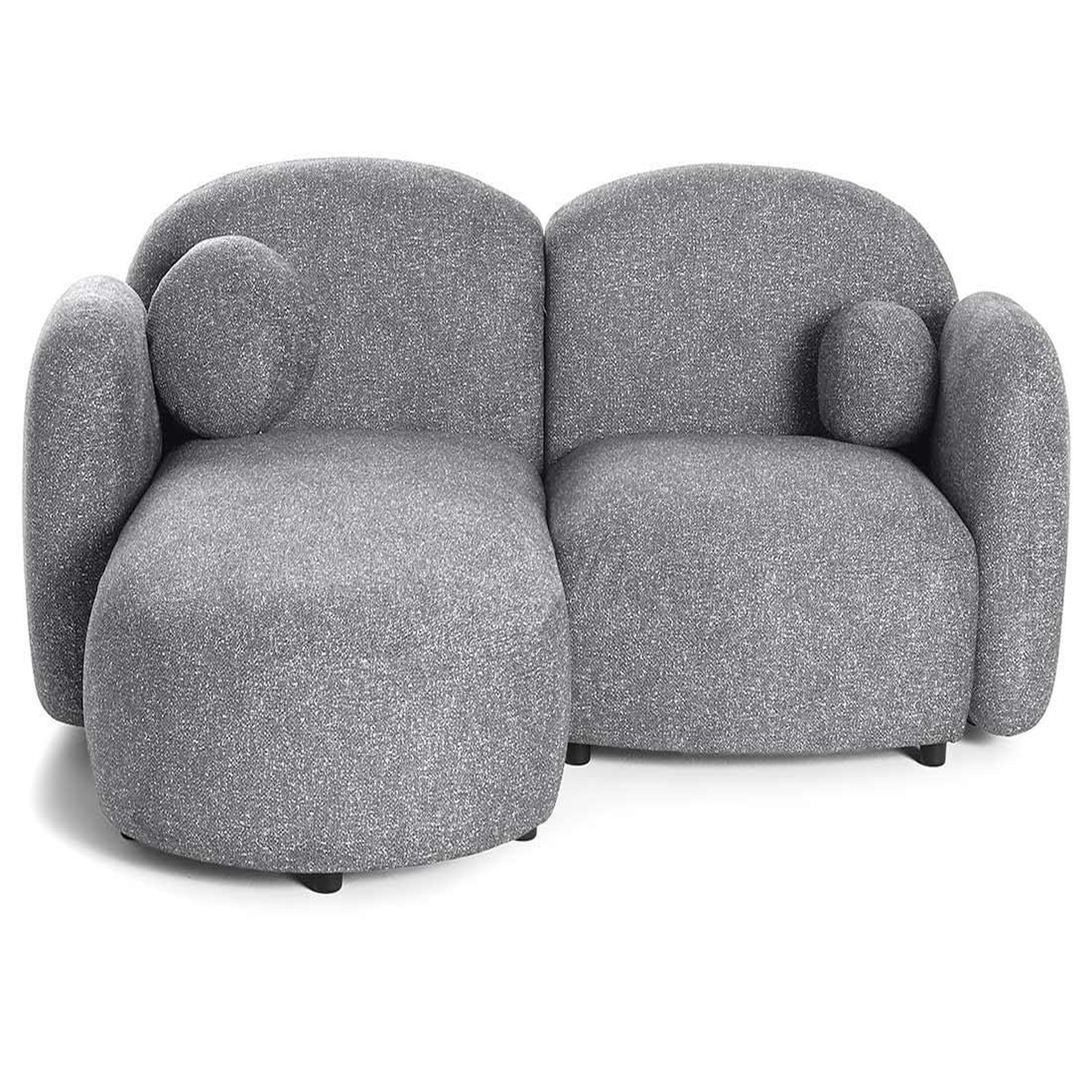 Voir la diapositive 1 : LISA DESIGN Velris - canapé d'angle gauche 3 places en tissu moucheté