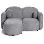 Voir la diapositive 1 : LISA DESIGN Velris - canapé d'angle gauche 3 places en tissu moucheté