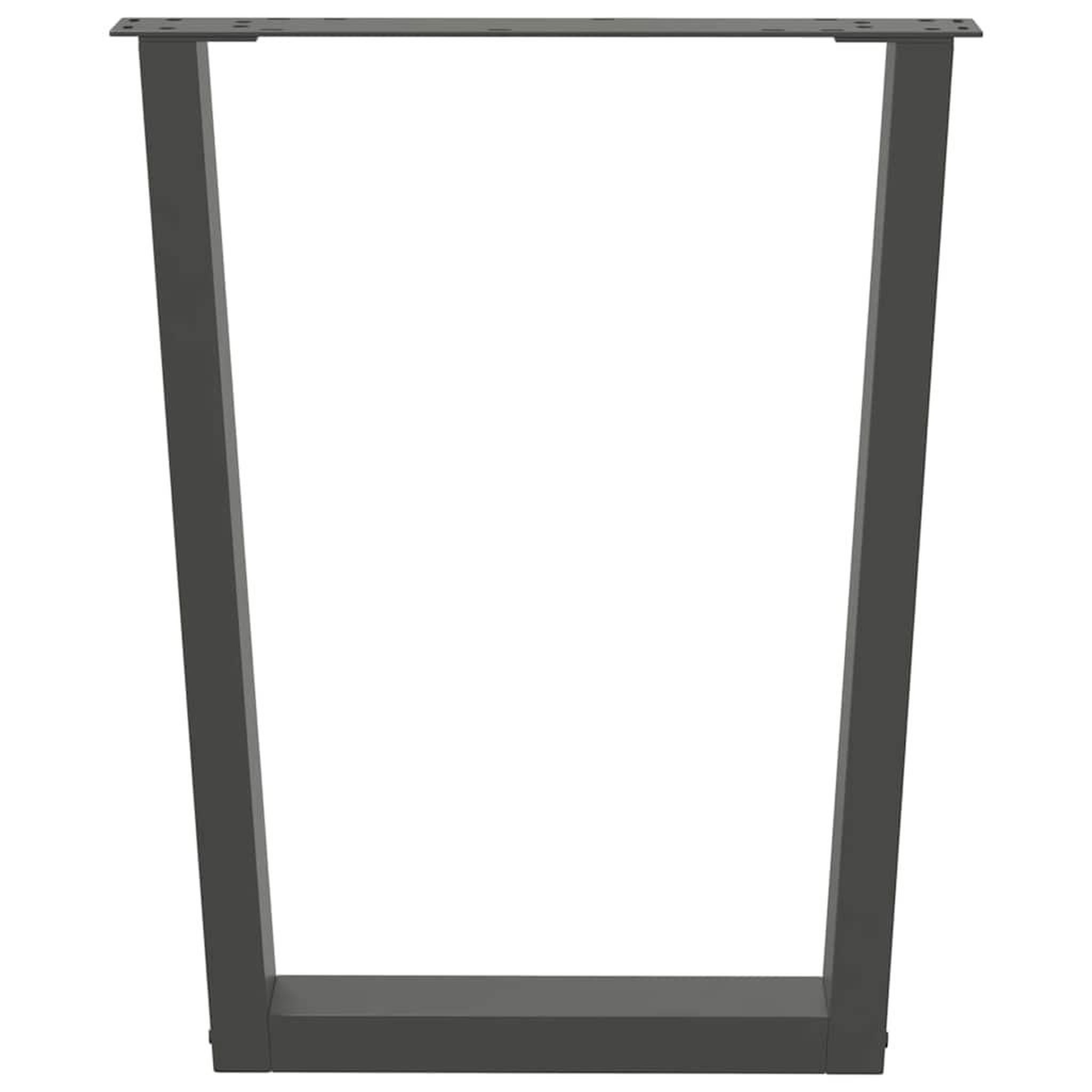 Voir la diapositive 3 : VIDAXL Pieds de table a manger forme de V 2 pcs 60x(72-73,3) cm acier