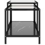 Voir la diapositive 4 : VIDAXL Tables a the 2 pcs Verre trempe Noir