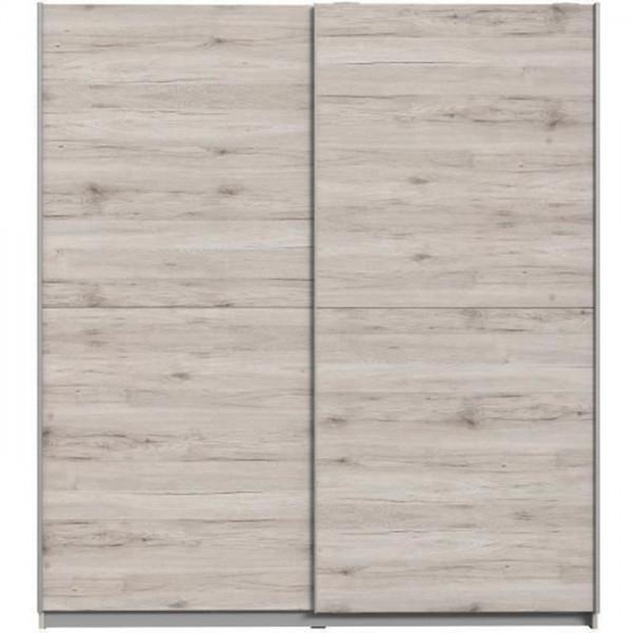 MARKET24 Armoire 2 portes coulissantes - Panneaux de particules - Décor chene cendré clair - L 170,3 x P 61,2 x H 190,5 cm - ULOS