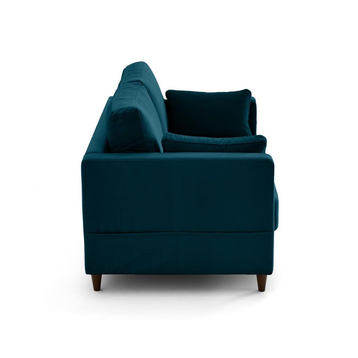 LISA DESIGN Anna - canapé droit 2 places avec poche en velours - pieds en bois