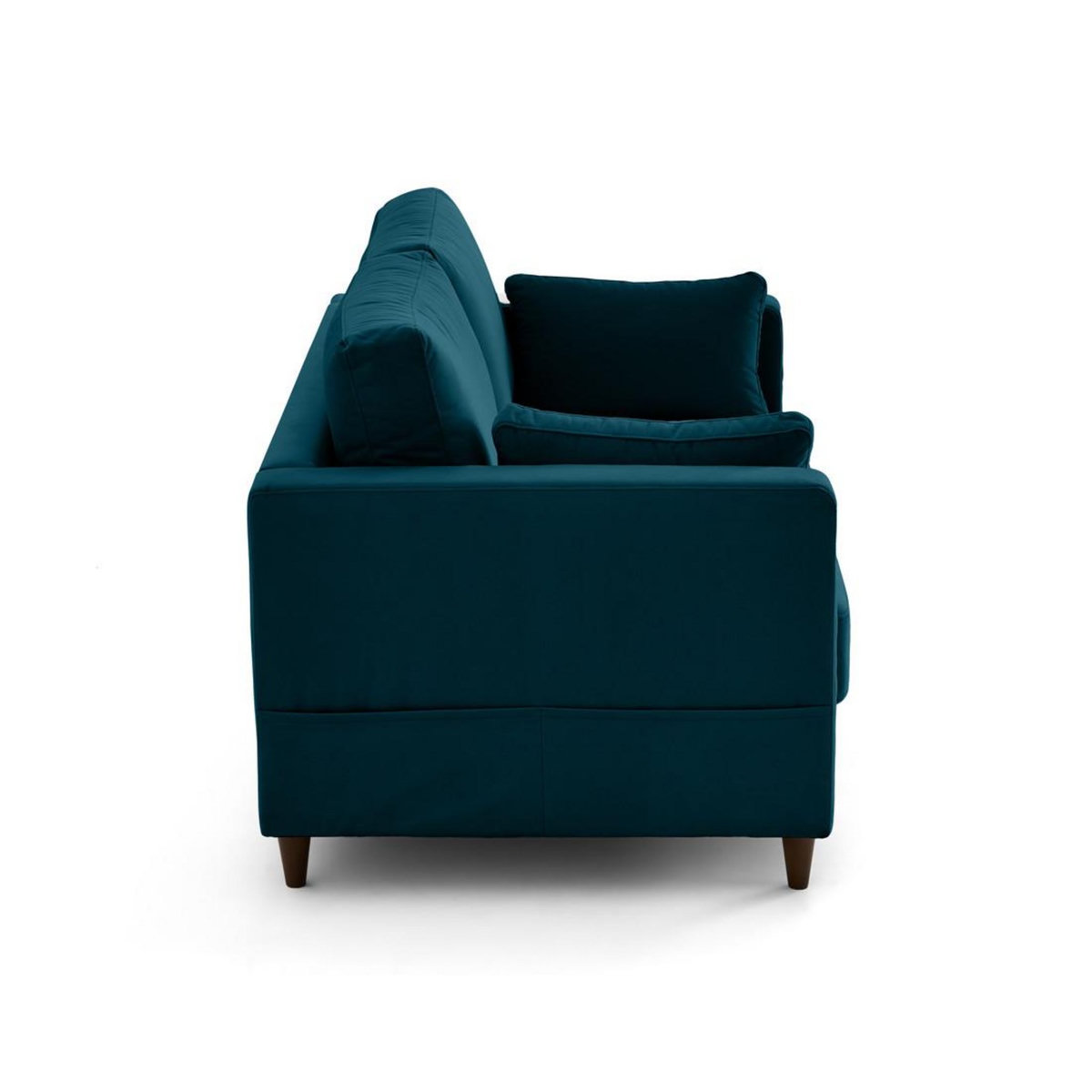 LISA DESIGN Anna - canapé droit 2 places avec poche en velours - pieds en bois