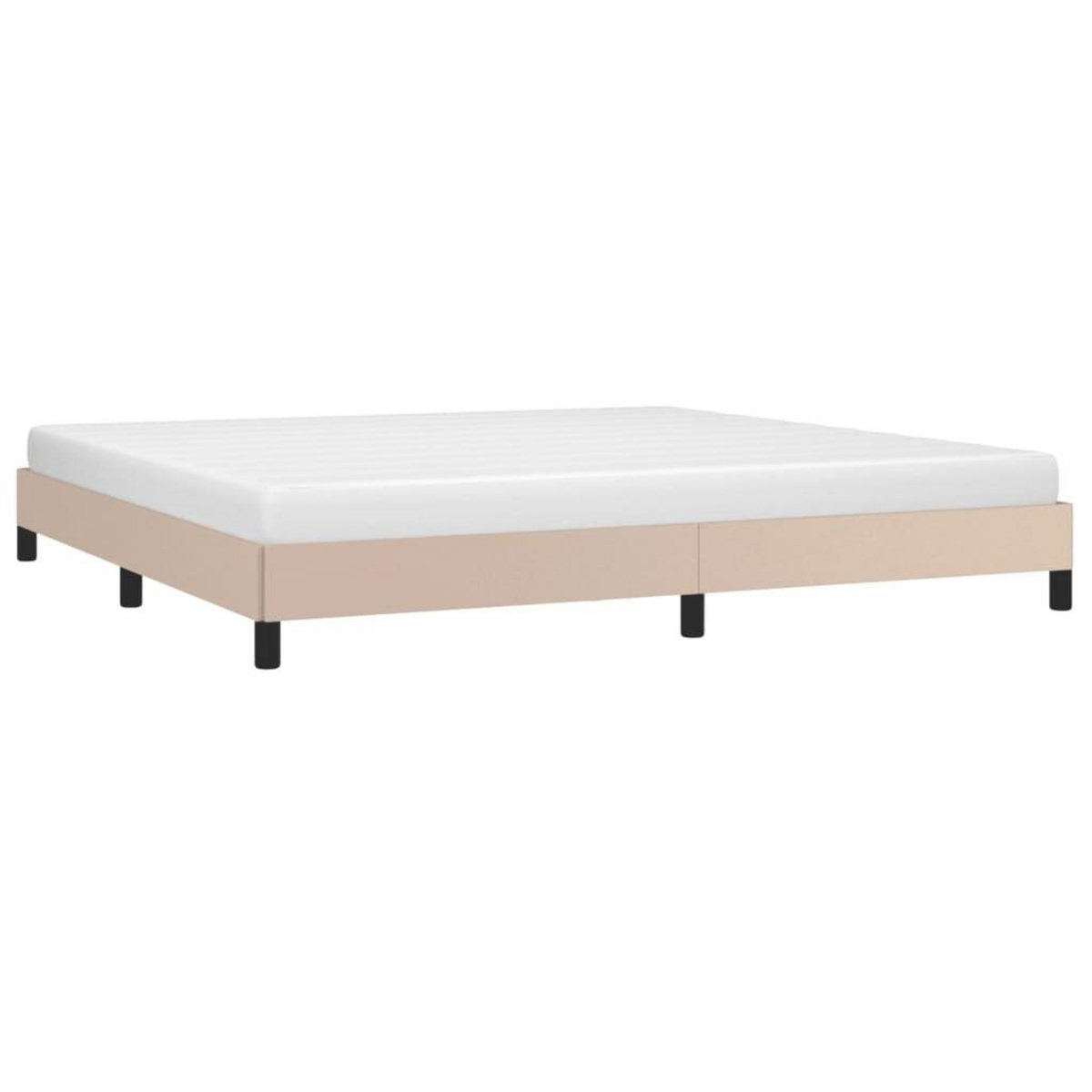 VIDAXL Cadre de lit sans matelas cappuccino 200x200 cm similicuir