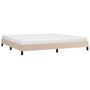 Voir la diapositive 3 : VIDAXL Cadre de lit sans matelas cappuccino 200x200 cm similicuir