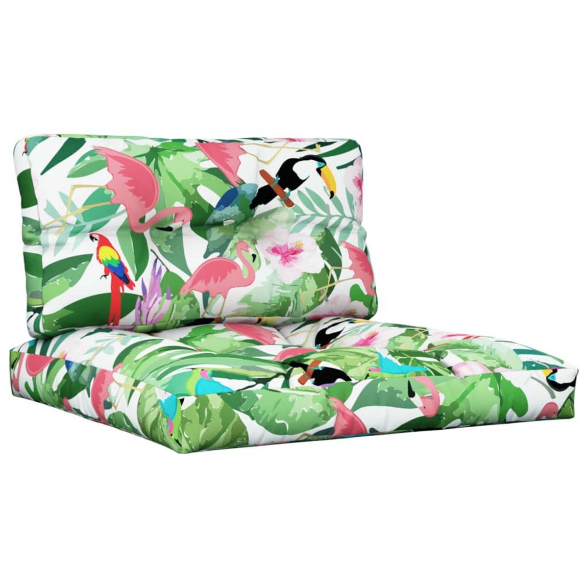 VIDAXL Coussins de palette lot de 2 multicolore tissu