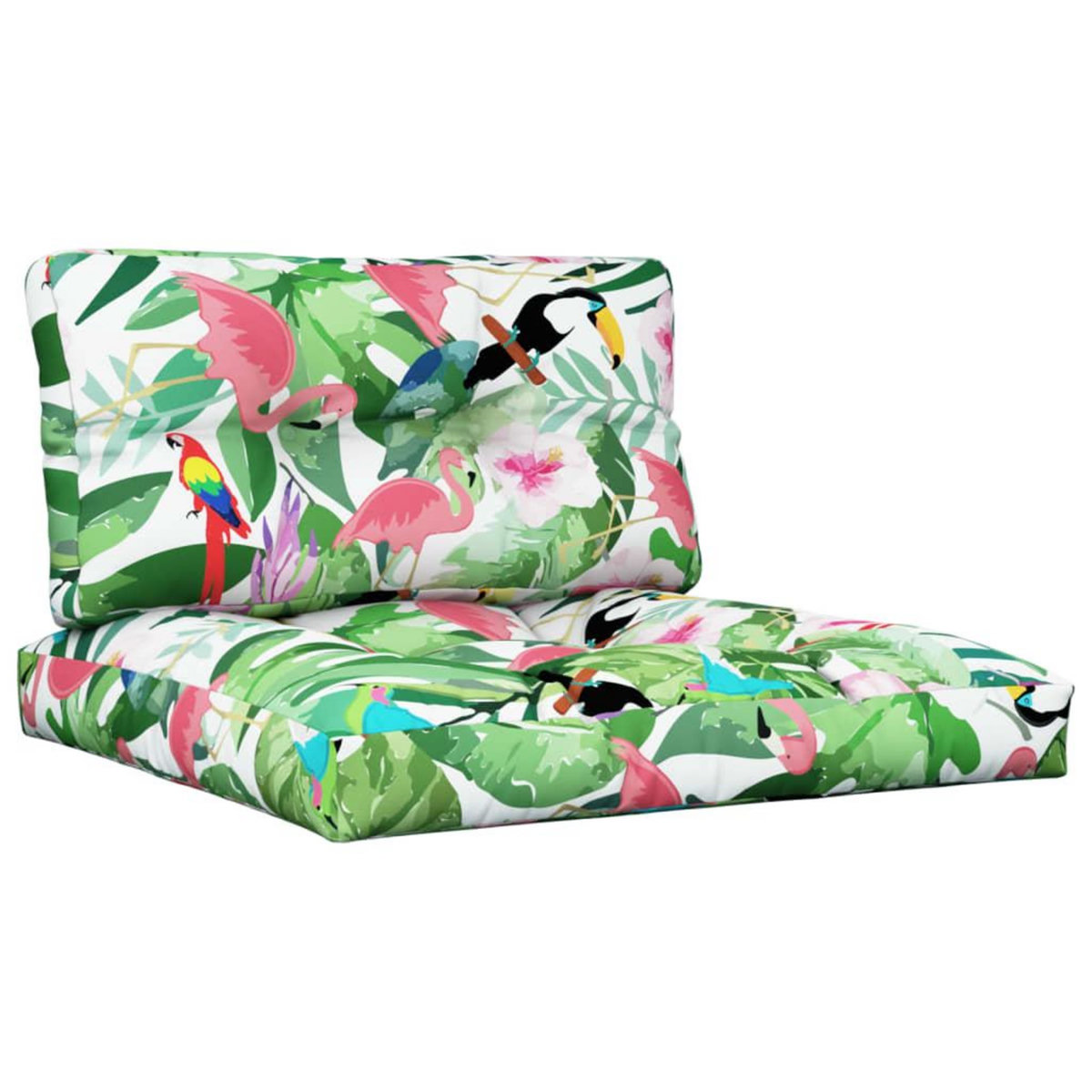 VIDAXL Coussins de palette lot de 2 multicolore tissu